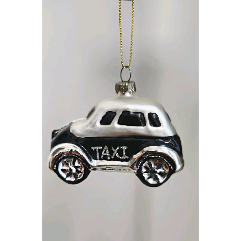 Thomas Pacconi Museum Series Taxi Cab Glass Christmas Ornament Vintage